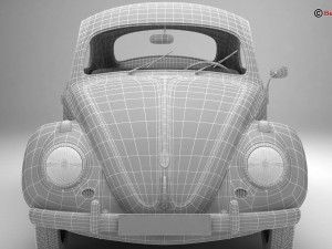 volkswagen beetle 1963 1200 deluxe Model 3D