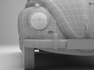 volkswagen beetle 1963 1200 deluxe 3D Model