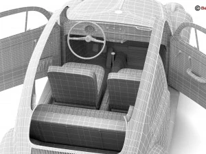 volkswagen beetle 1963 1200 deluxe 3D Model