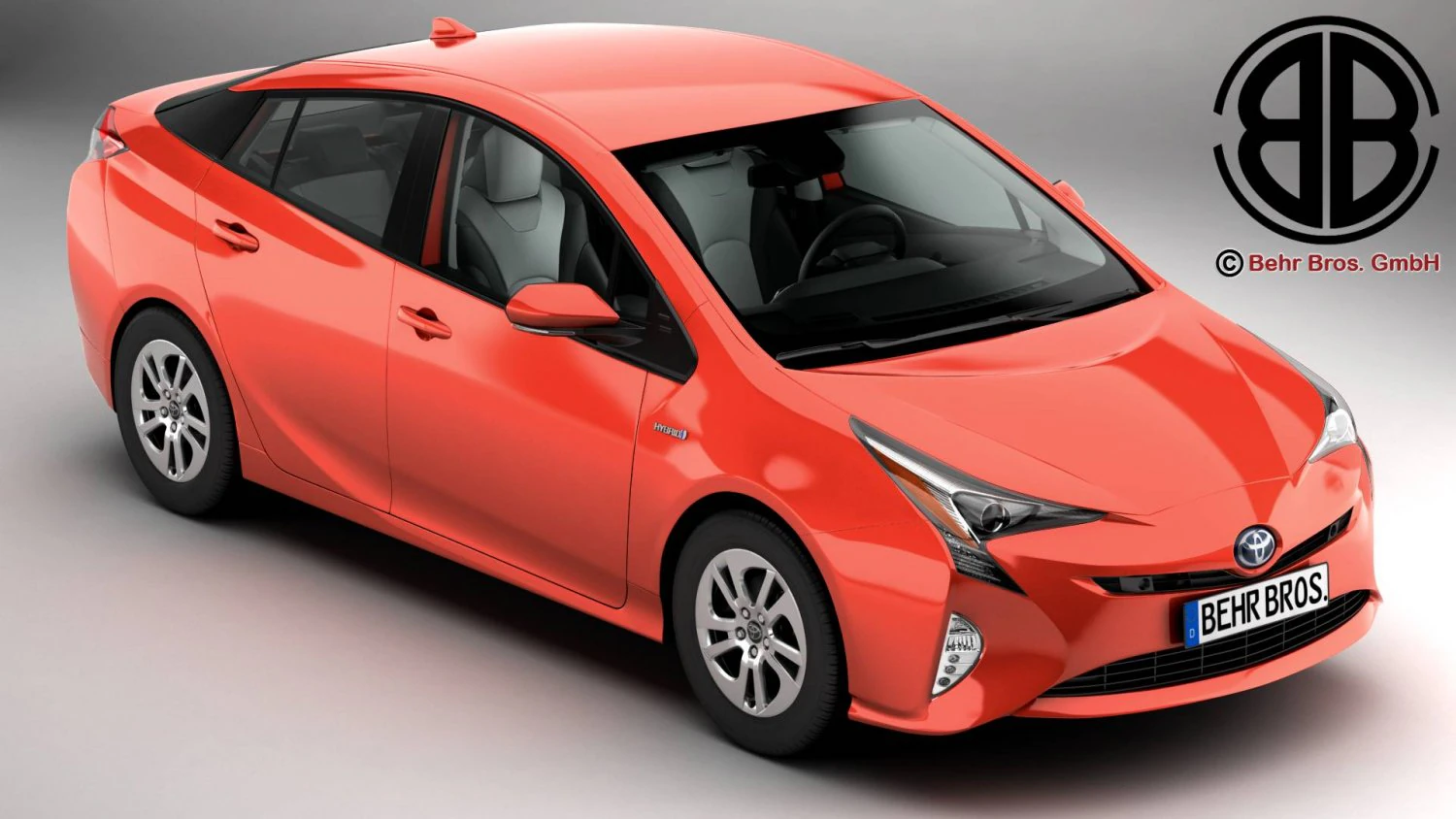 toyota prius 2016 3D Model .c4d .max .obj .3ds .fbx .stl .blend