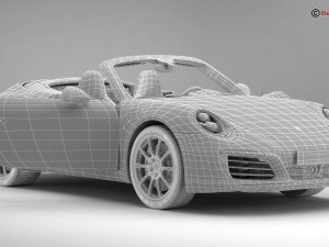 porsche 911 carrera cabriolet 2017 3Dモデル