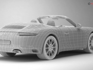 porsche 911 carrera cabriolet 2017 3Dモデル