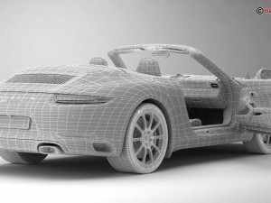 porsche 911 carrera cabriolet 2017 3Dモデル