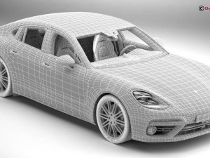 porsche panamera turbo 2017 3D मॉडल