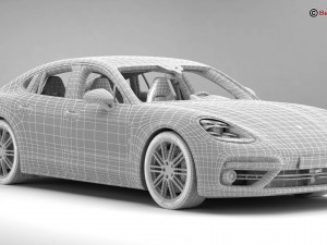 porsche panamera turbo 2017 3D मॉडल