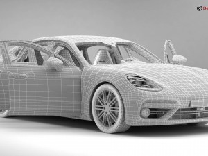 porsche panamera turbo 2017 3D मॉडल
