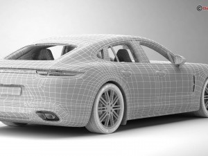 porsche panamera turbo 2017 3D मॉडल