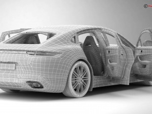 porsche panamera turbo 2017 3D मॉडल