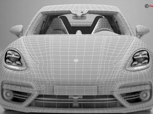 porsche panamera turbo 2017 3D मॉडल