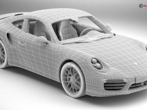 porsche 911 turbo s 2017 Modelo 3D
