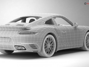 porsche 911 turbo s 2017 Modelo 3D