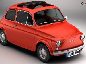 fiat 500 r 3D Model