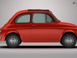 fiat 500 r 3D Model