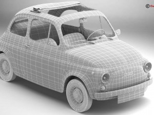 fiat 500 r 3D Model