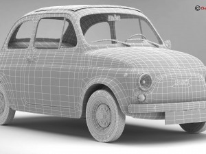 fiat 500 r 3D Model