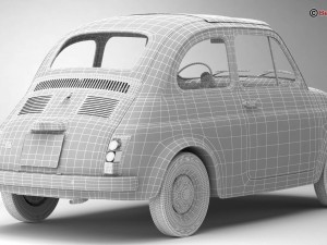 fiat 500 r 3D Model