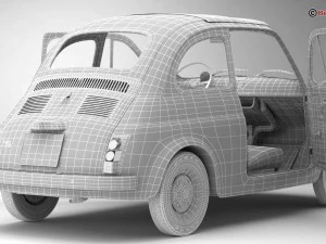 fiat 500 r 3D Model