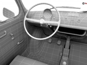 fiat 500 r 3D Model