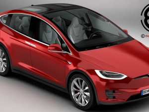 tesla model x 2017 3D Model