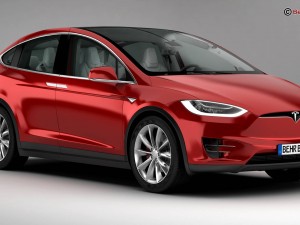 tesla model x 2017 3D Model