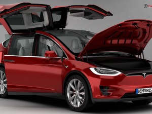 tesla model x 2017 3D Model