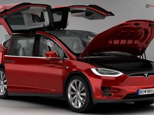 tesla model x 2017 3D Model
