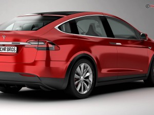 tesla model x 2017 3D Model