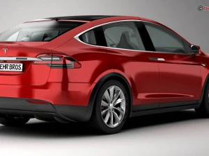 tesla model x 2017 3D Model