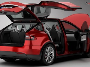 tesla model x 2017 3D Model