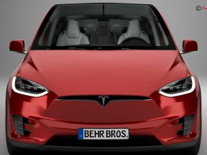 tesla model x 2017 3D Model