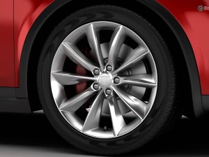 tesla model x 2017 3D Model