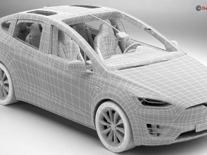 tesla model x 2017 3D Model
