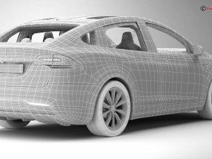 tesla model x 2017 3D Model