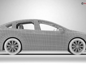 tesla model x 2017 3D Model