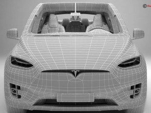 tesla model x 2017 3D Model