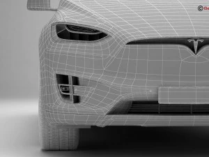 tesla model x 2017 3D Model