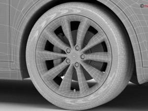 tesla model x 2017 3D Model