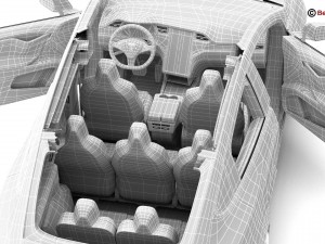 tesla model x 2017 3D Model