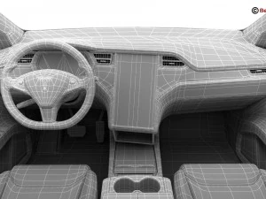 tesla model x 2017 3D Model