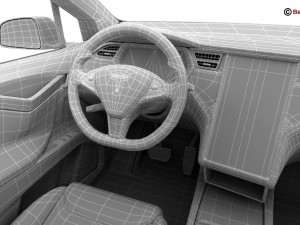 tesla model x 2017 3D Model