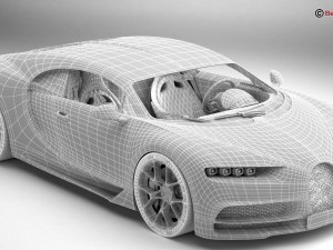 bugatti chiron 2017 Model 3D
