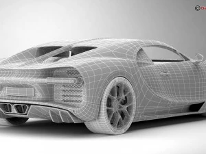 Bugatti Chiron 2017 Modelo 3D