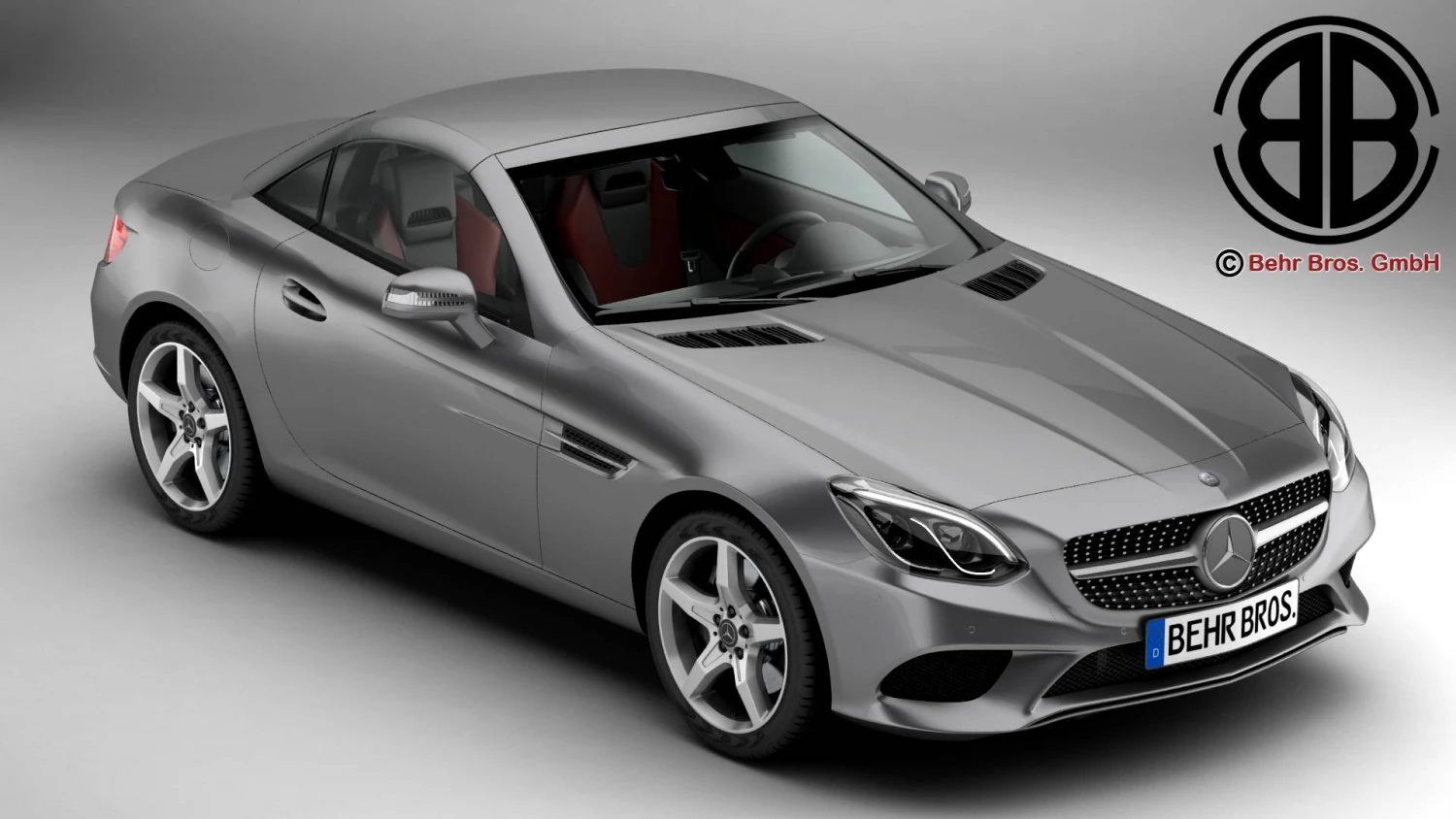 mercedes slc 2017 3D Model .c4d .max .obj .3ds .fbx .stl .blend 