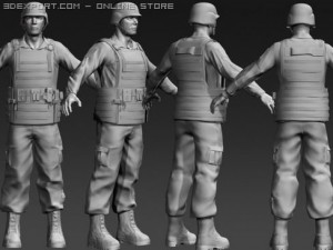 daniel military cloth 3D Model