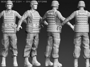 daniel military cloth 3D Model