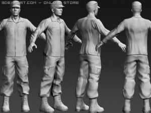 daniel military cloth 3D Model