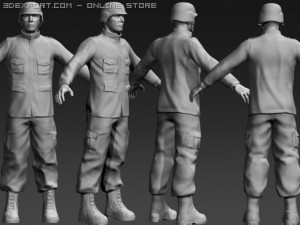 daniel military cloth 3D Model