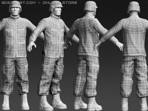 daniel military cloth 3D Model