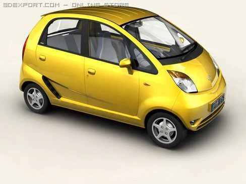 tata nano 3D Model .c4d .max .obj .3ds .fbx .stl .blend
