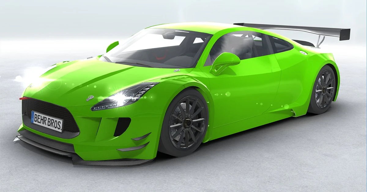 generic sports car gt3 realtime 3D Model .c4d .max .obj .3ds .fbx .stl .blend
